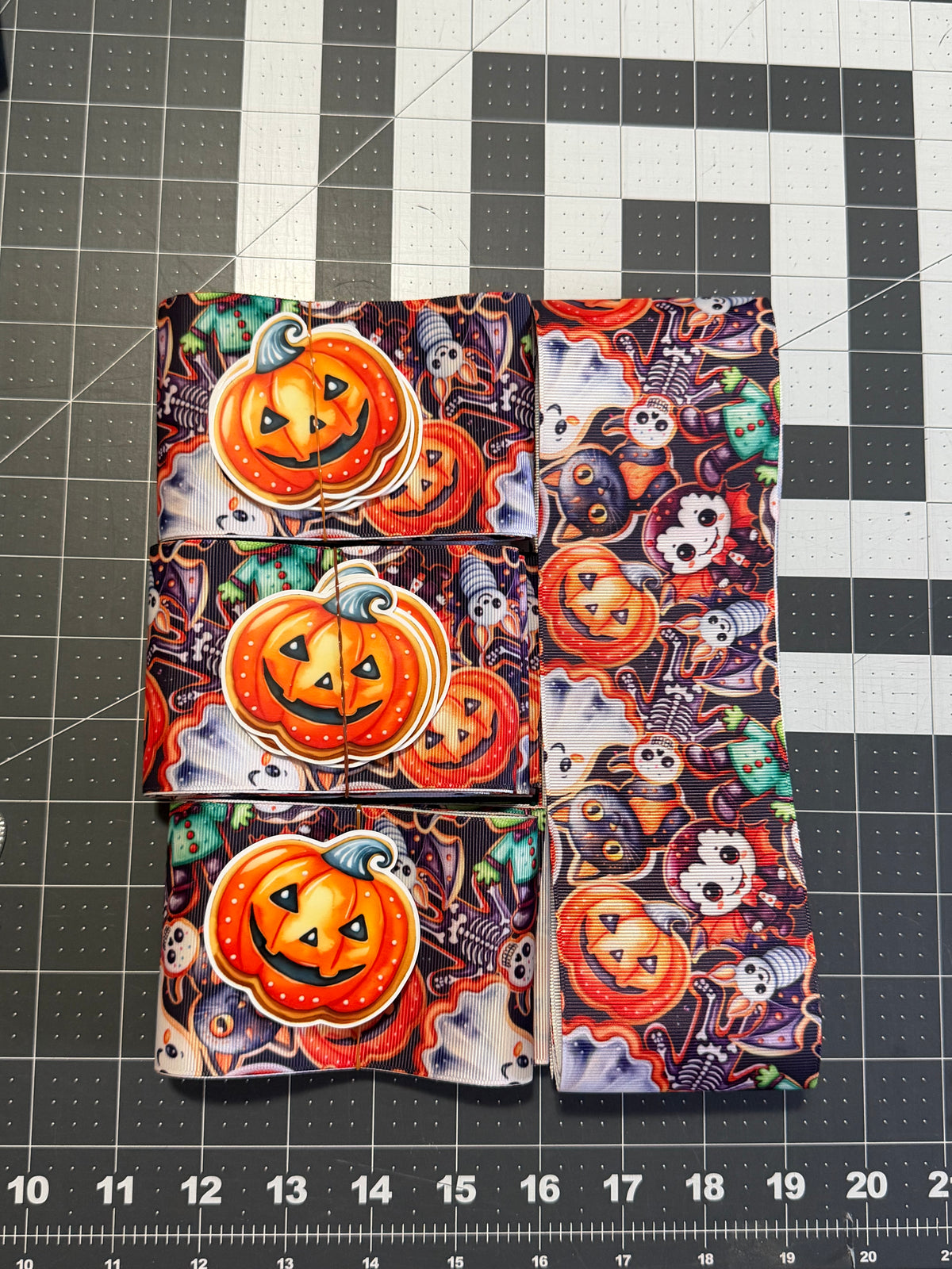 Pumpkin cookie- 3” print grosgrain ribbon