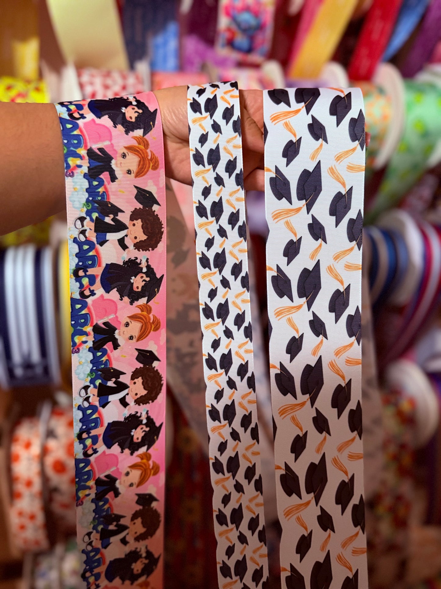 Graduation theme-Ribbon grosgrain- Cap feltie