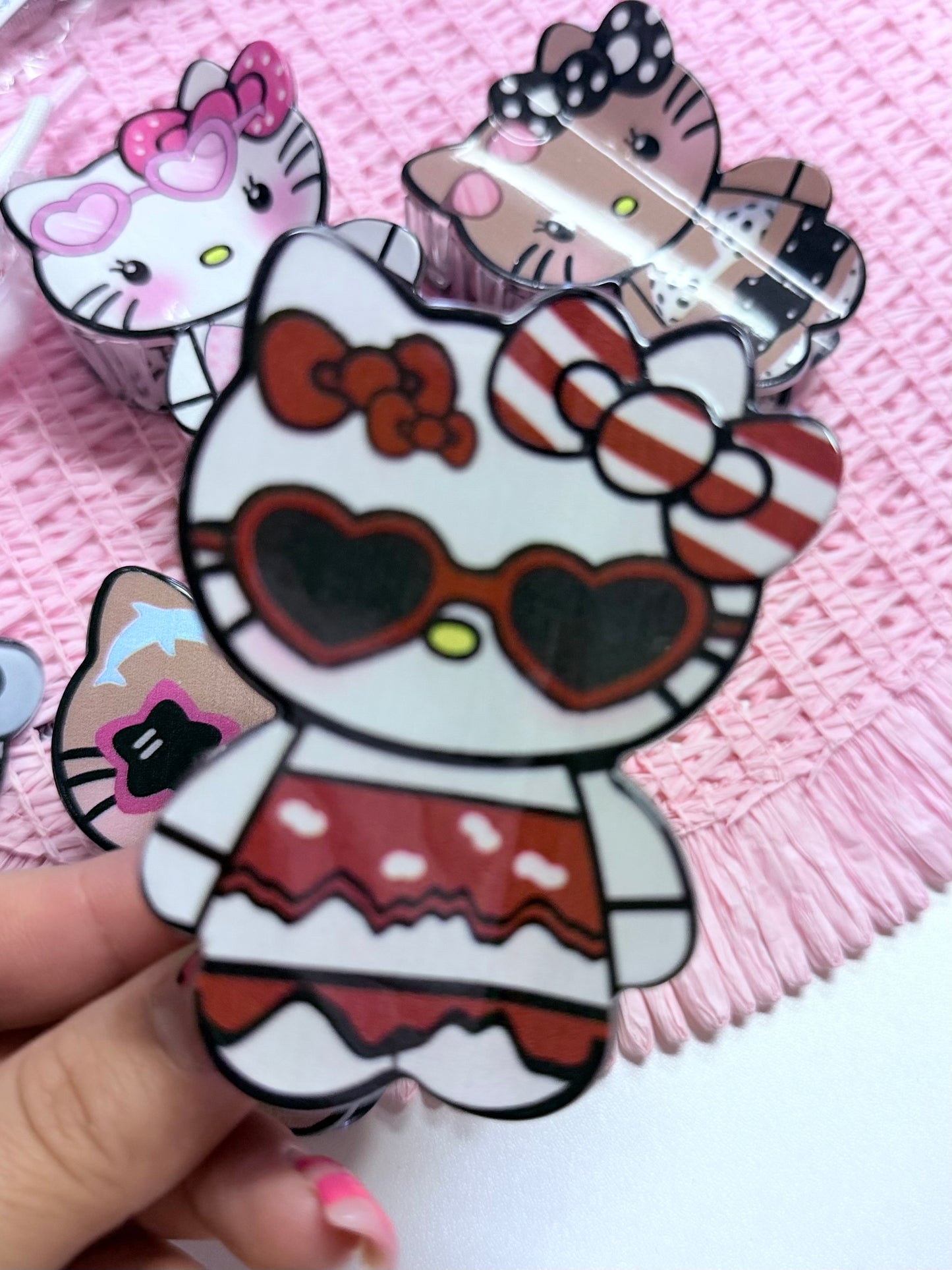 Kitty hair claw clip