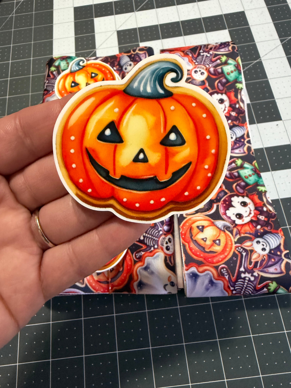 Pumpkin cookie- 3” print grosgrain ribbon