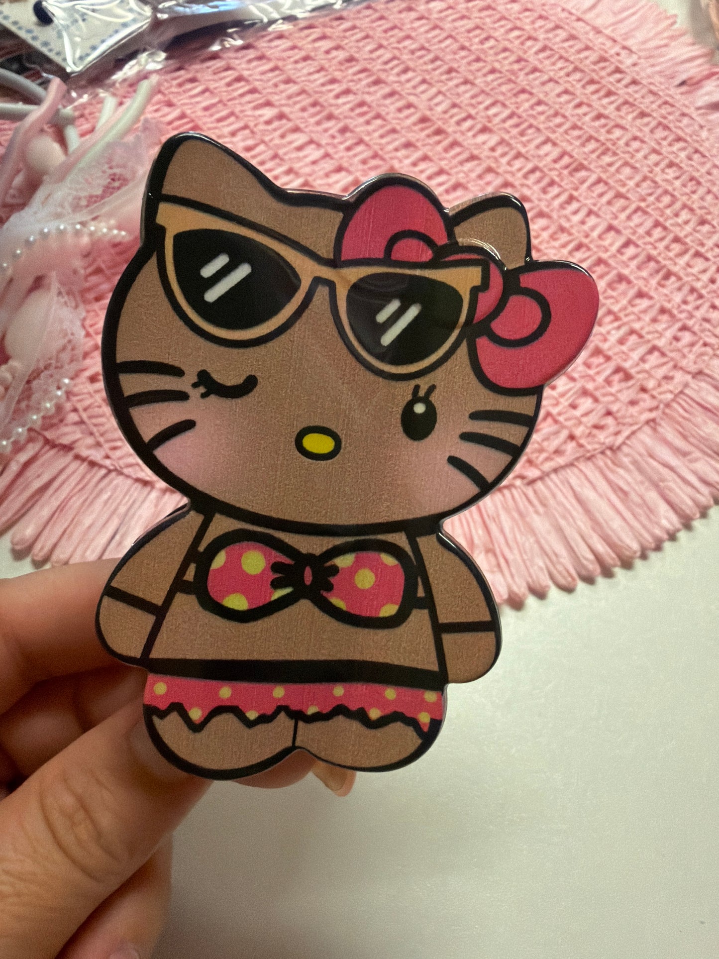 Kitty hair claw clip