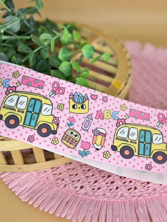 3” print grosgrain-