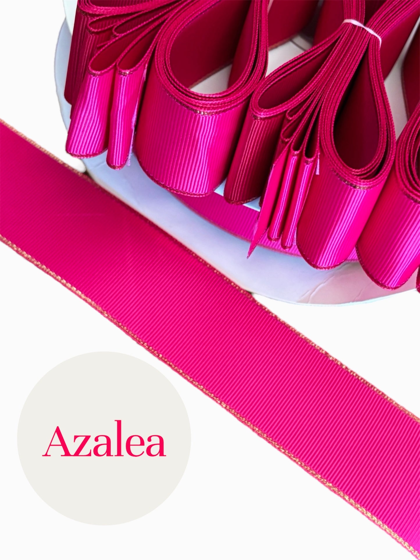 1.5” solid grosgrain ribbon a/gold edge