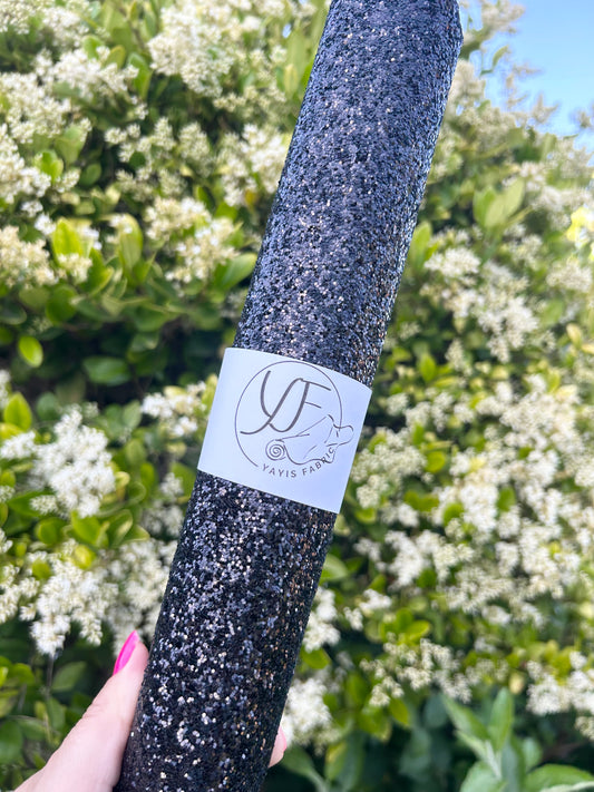 Dark Grey Chunky Glitter