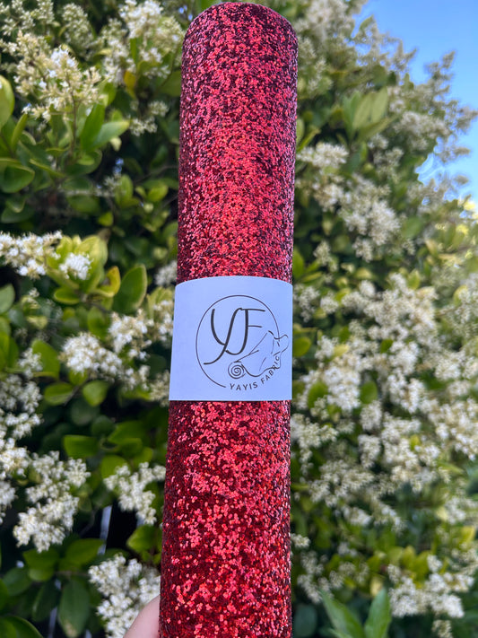 Red Solid Chuncky Glitter