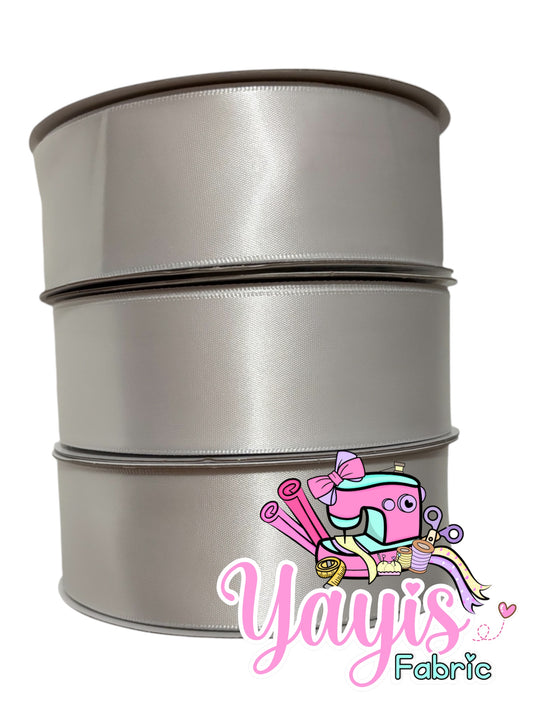 1.5" Single Face Satin Ribbon-White  (50 yard roll)
